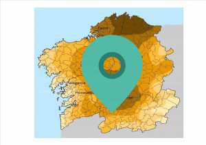 mapa galicia con marcador gmaps para thumb transición enlace a etapa actual en acceso rápido