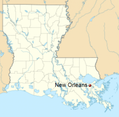 mapa de new orleans en luisiana