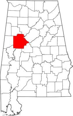 mapa tuscaloosa county en alabama